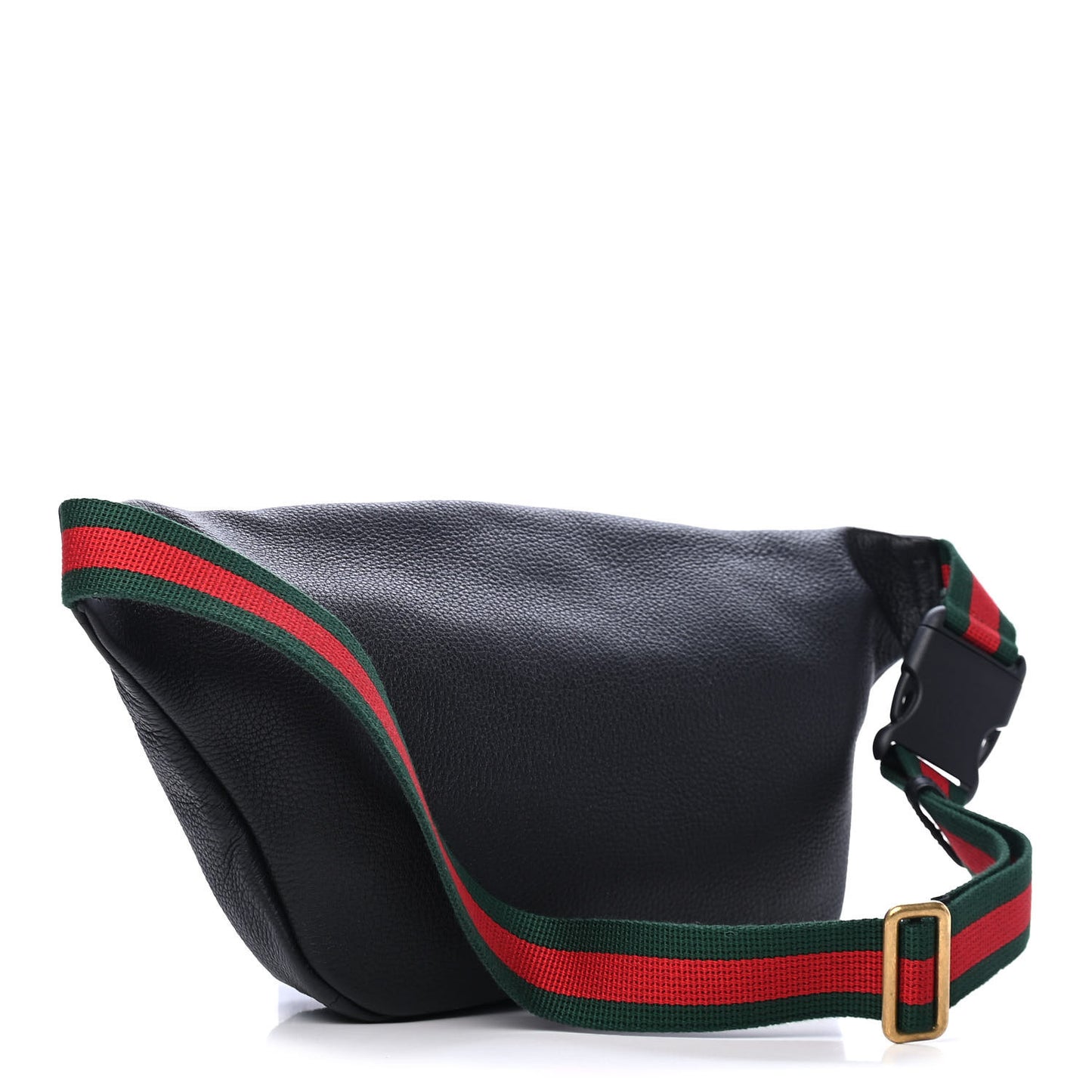 Grained Calfskin Logo Belt Bag Black