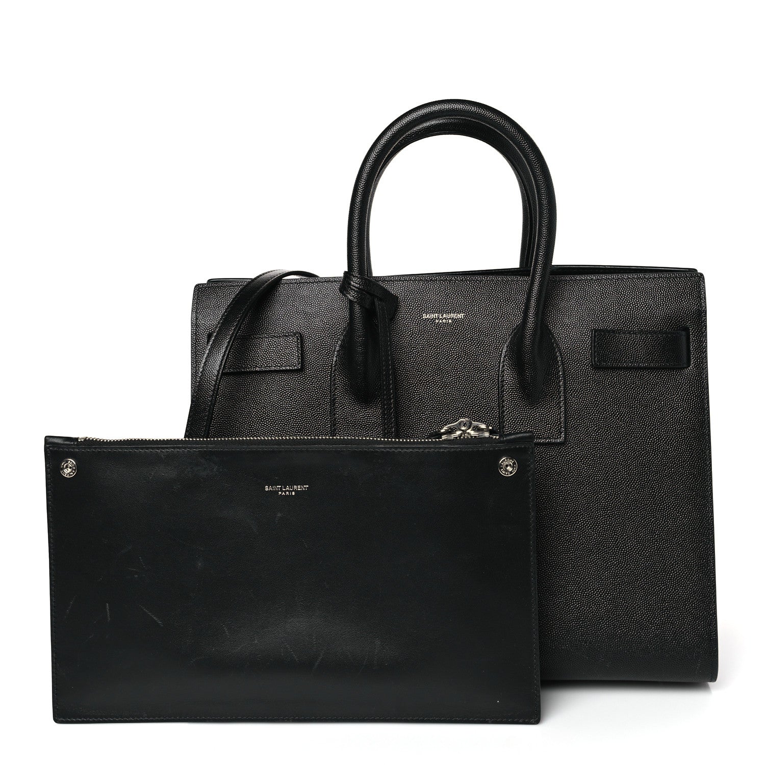 Saint Laurent Grain De Poudre Small Sac De Jour Black 1 of 11