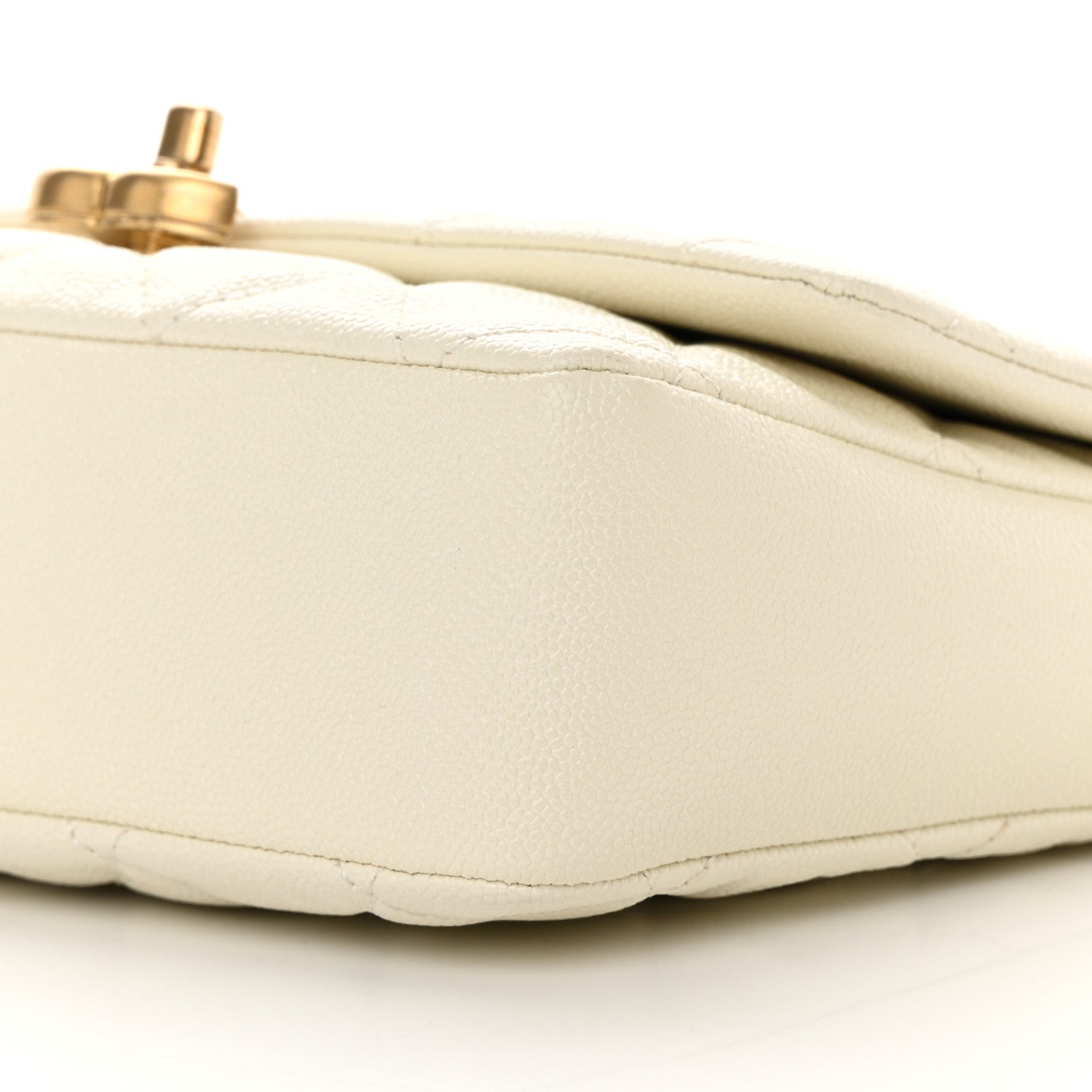 Chanel Shiny Caviar Quilted Large Chain Melody Flap White 10 of 17