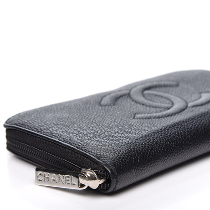 Chanel Caviar Large Timeless CC Zip Around Wallet Black 5 of 12