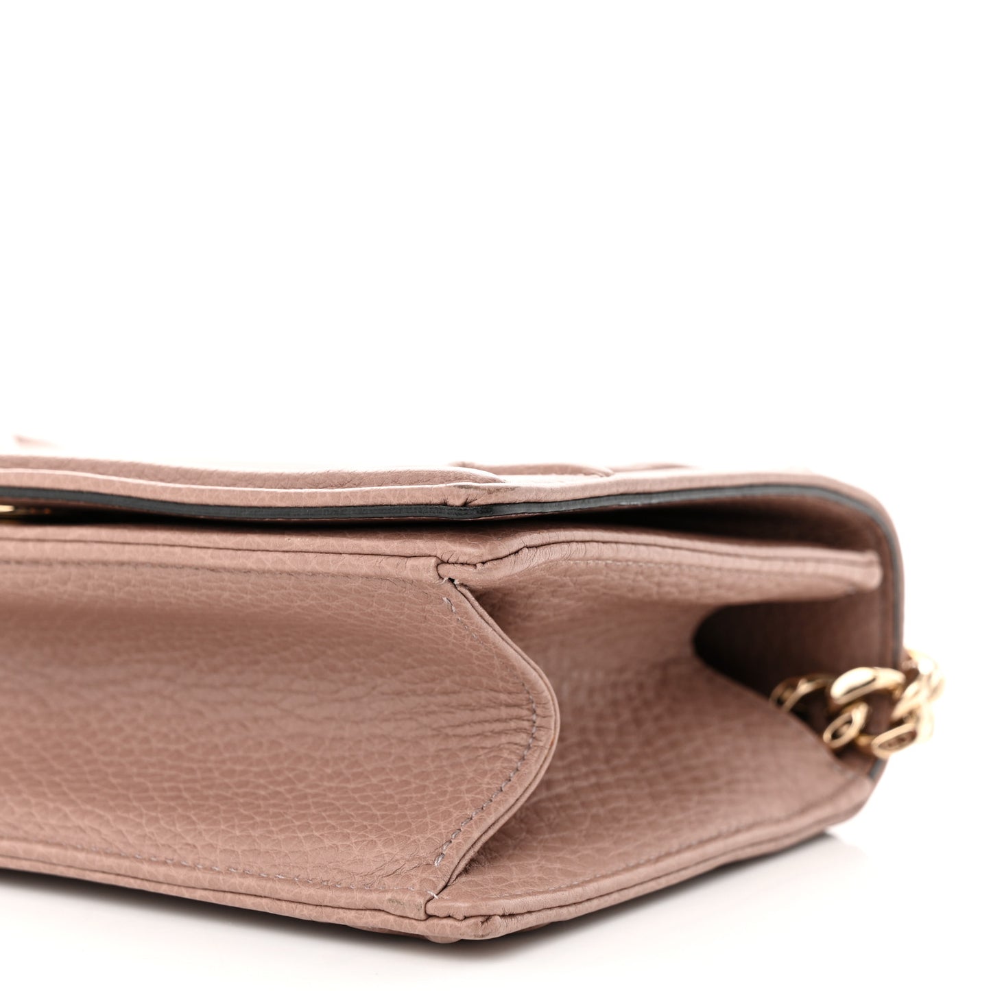 Grained Calfskin Medium Diorama Flap Bag Nude