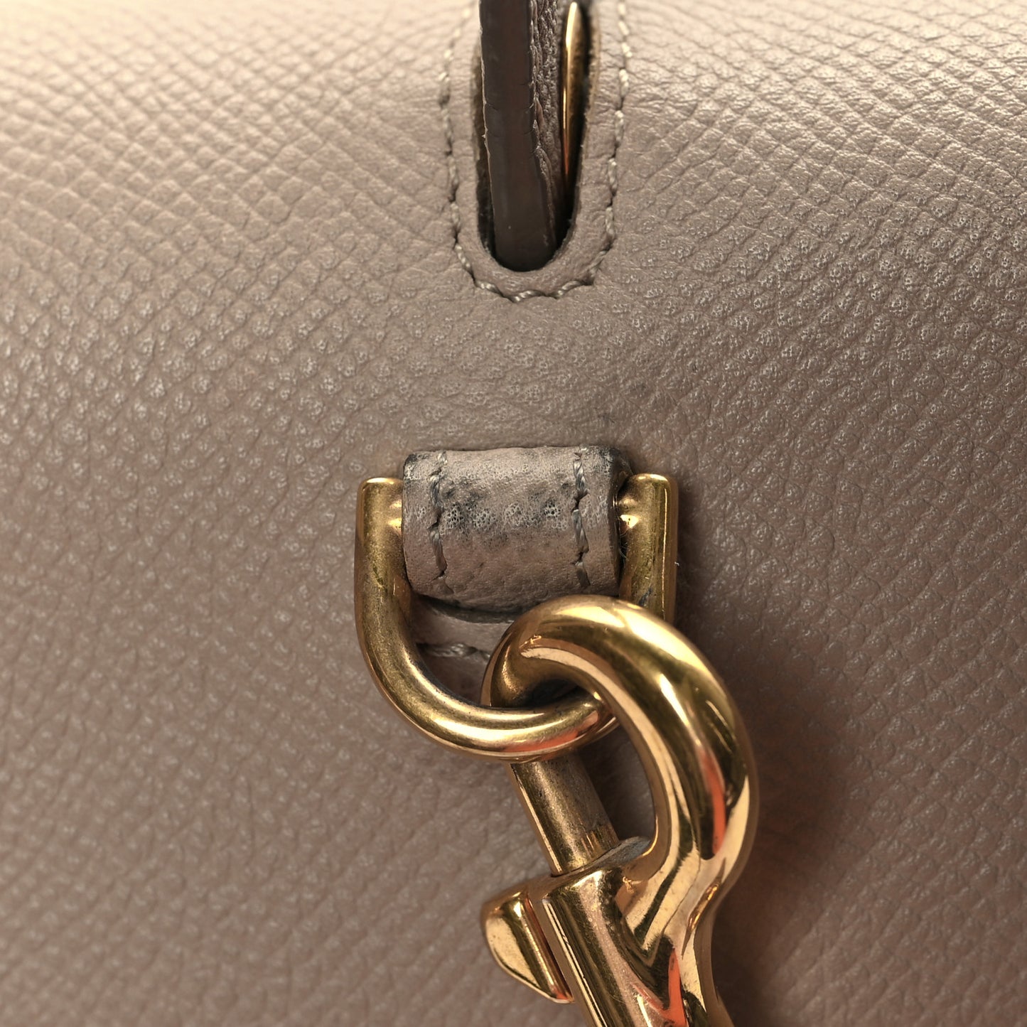 Grained Calfskin Mini Belt Bag Light Taupe