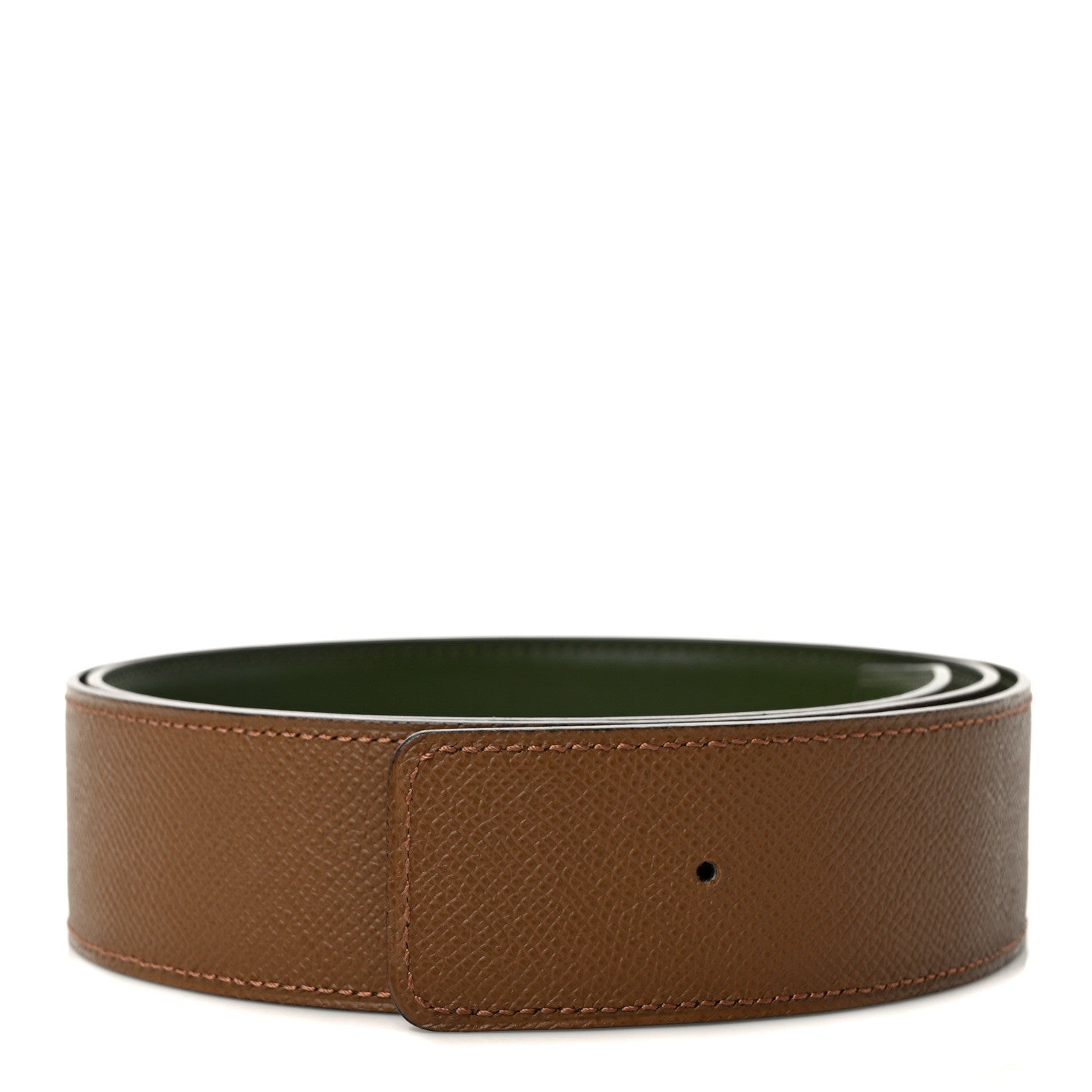 Hermes Epsom Box 42mm Belt Strap 95 38 Alezan Vert Canopee 1 of 5