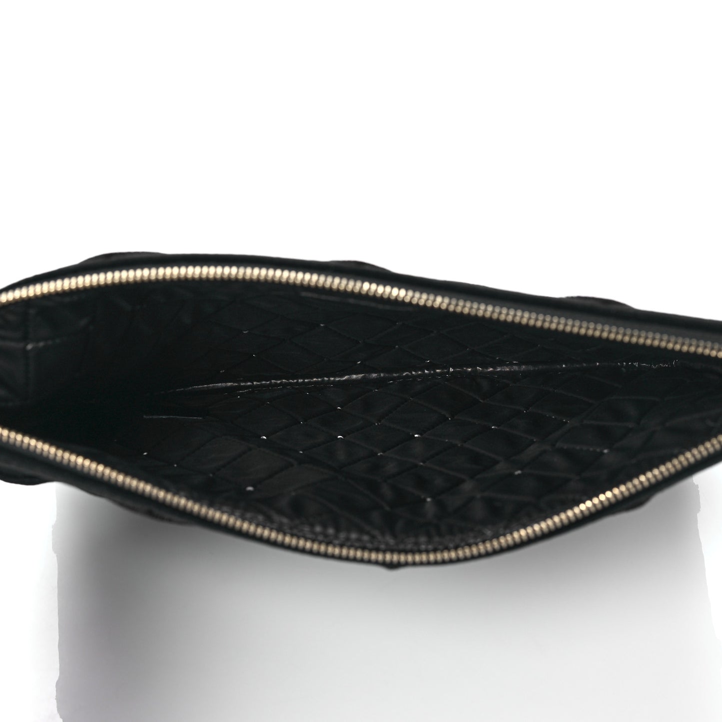 Velvet Quilted Medium Cosmetic Case Black