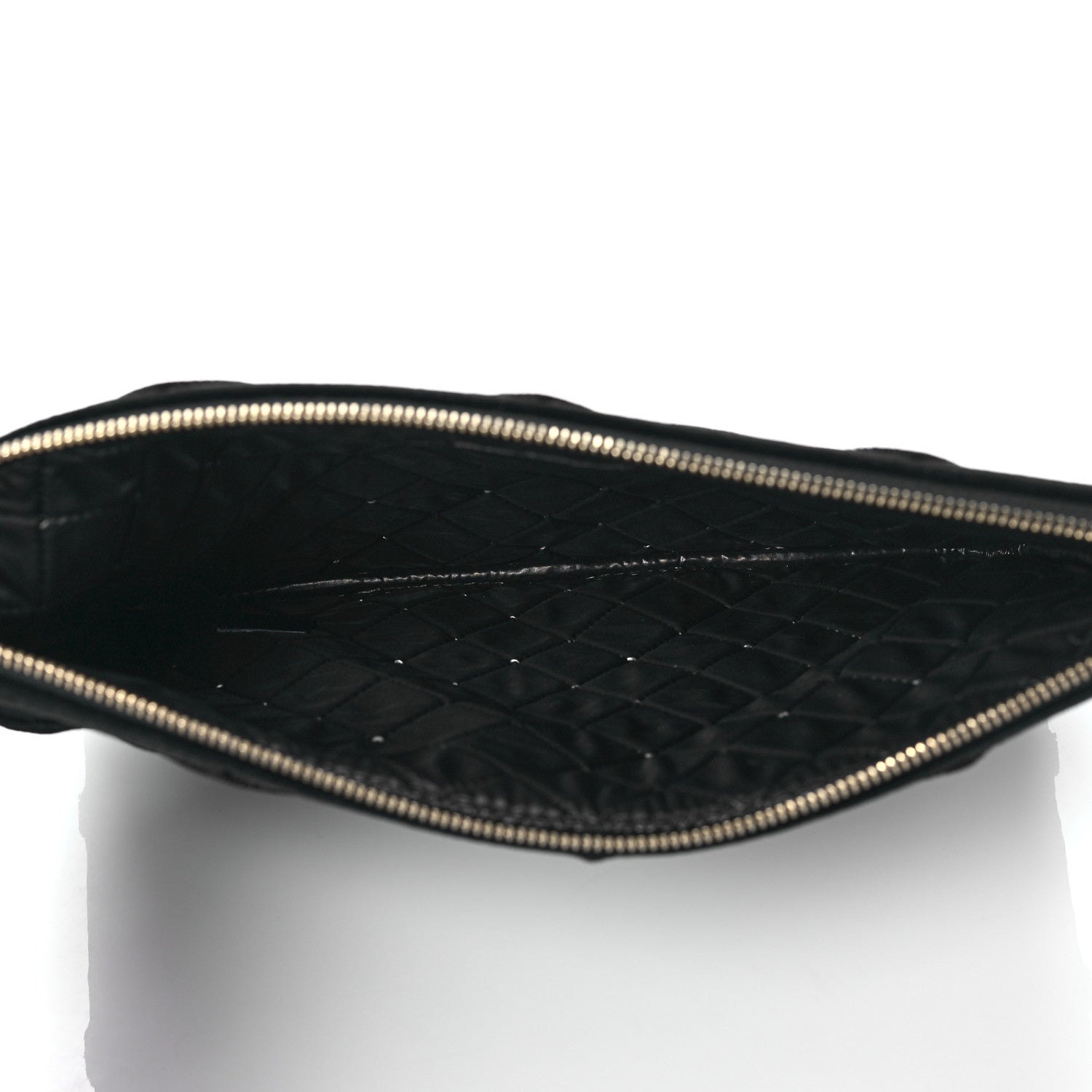 Chanel Velvet Quilted Medium Cosmetic Case Black 5 of 7
