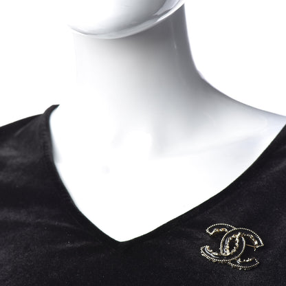 Chanel Enamel CC Baroque Brooch Black Gold 2 of 5