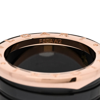 Bulgari 18K Rose Gold Black Ceramic B.Zero1 Four-Band Ring 57 8 6 of 6