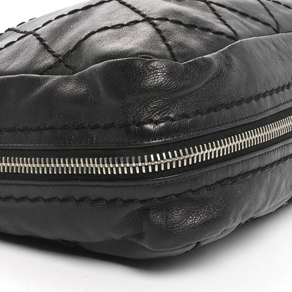 Chanel Lambskin Stitched Expandable Tote Black 9 of 11