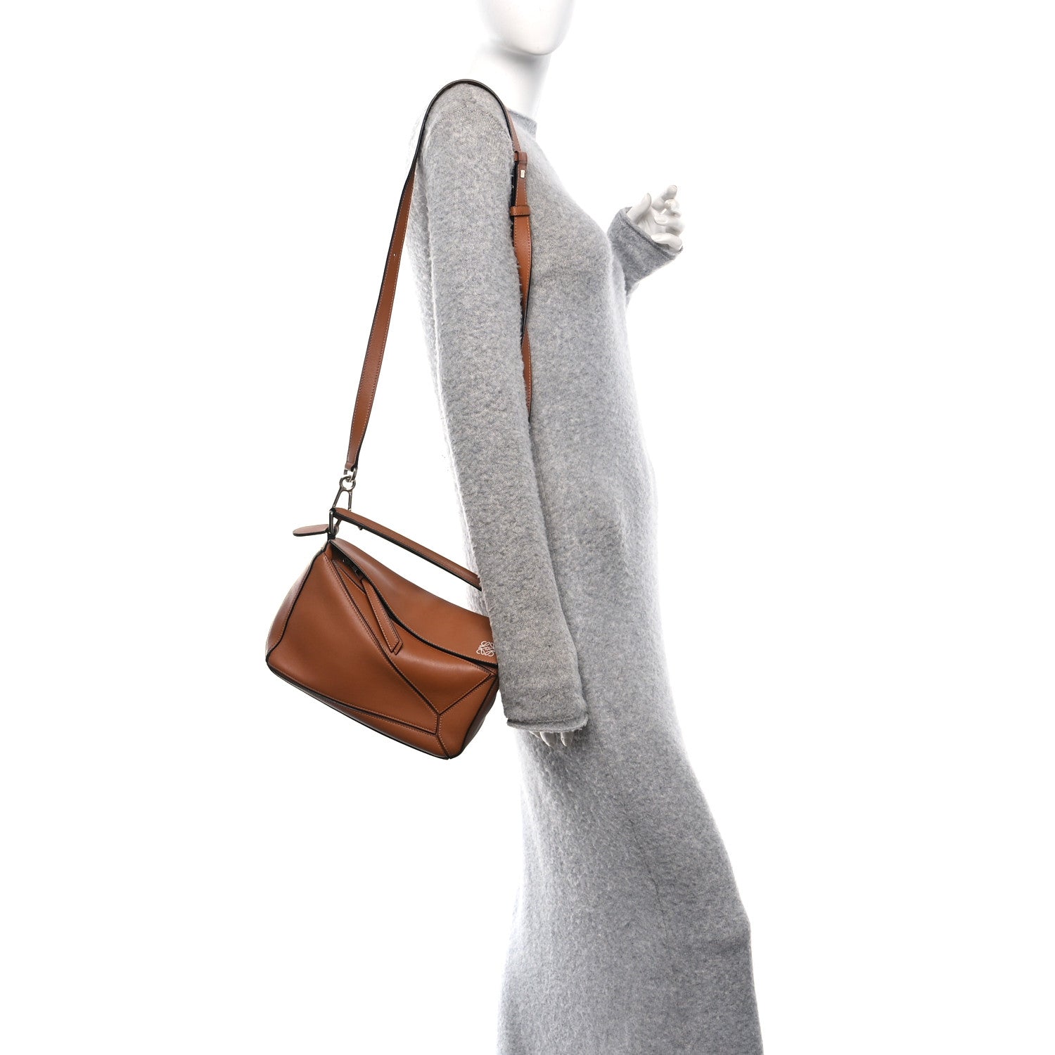 Loewe Calfskin Small Puzzle Bag Tan 2 of 11