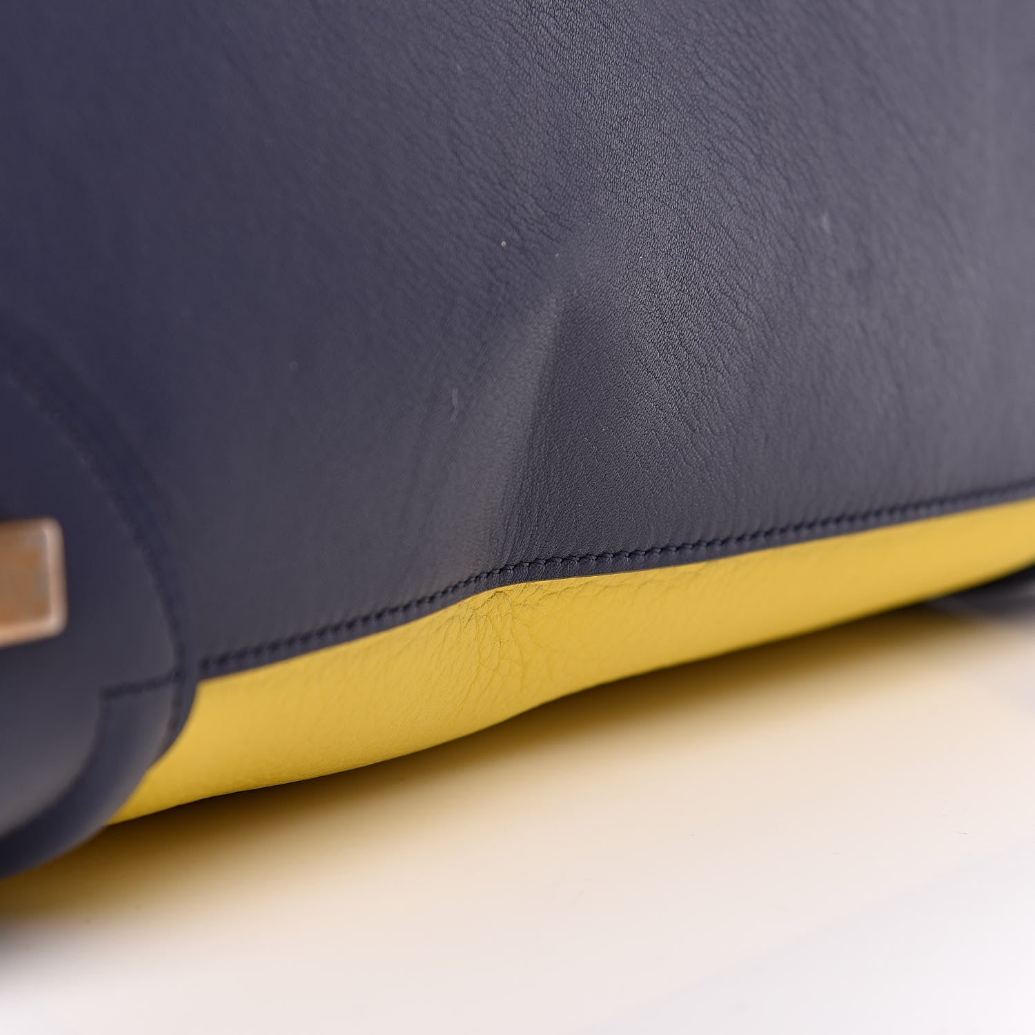 Celine Smooth Drummed Calfskin Mini Tri-Color Luggage Yellow 11 of 11