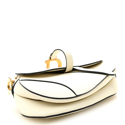 Christian Dior Grained Calfskin Saddle Bag White 4 of 10