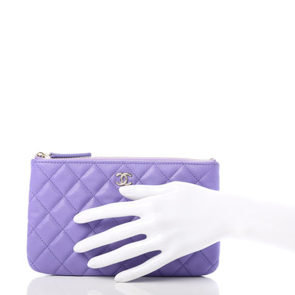 Chanel Caviar Quilted Small Zipped Pouch Purple 2 of 8