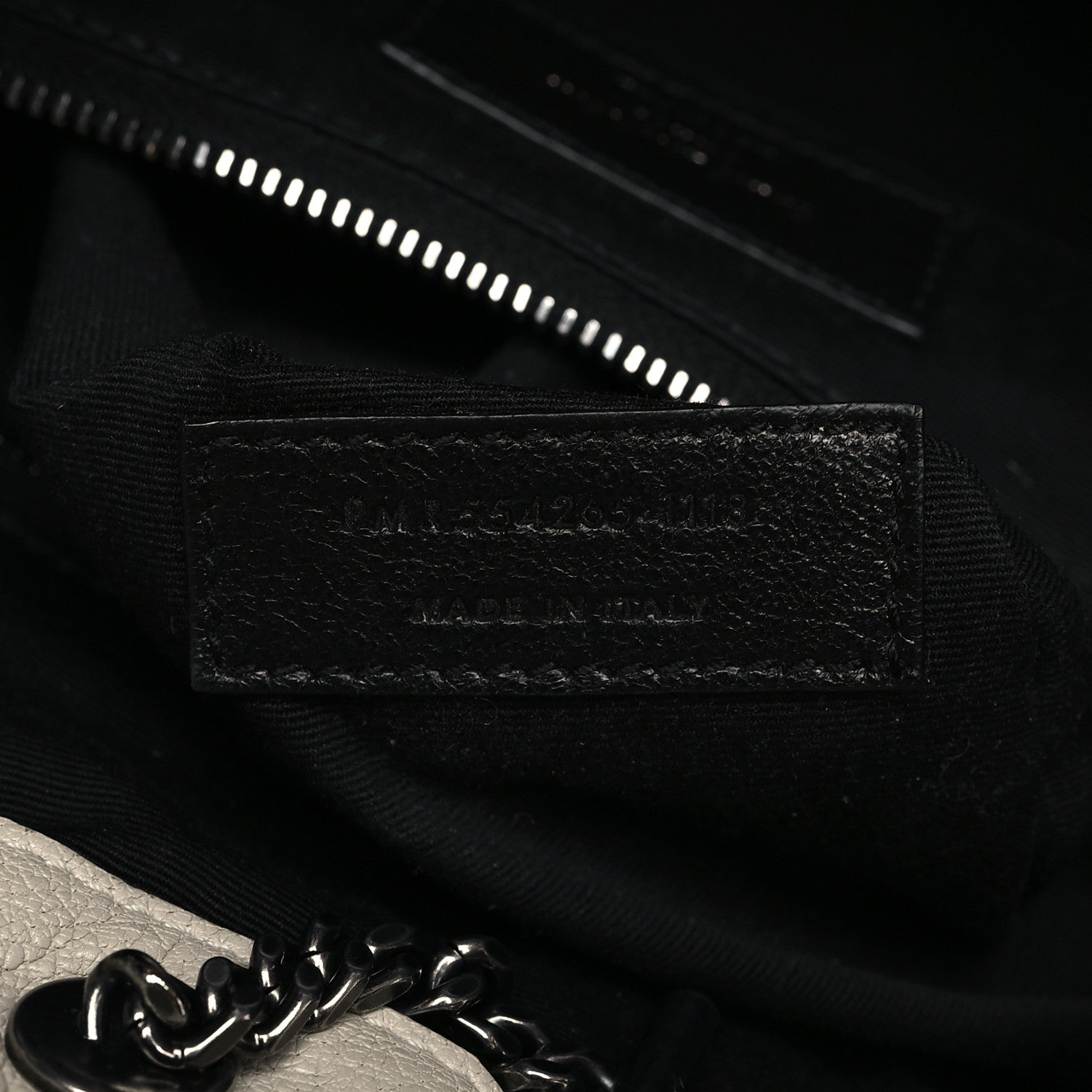 Saint Laurent Vintage Lambskin Chevron Monogram Large Nolita Crema Soft 7 of 11