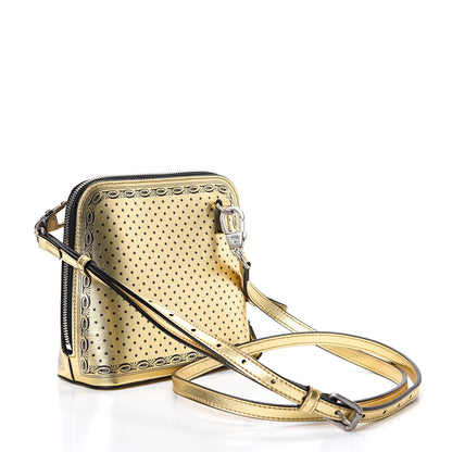 Gucci X SEGA Calfskin GUCCY Stars Mini Dome Shoulder Bag Gold 2 of 9