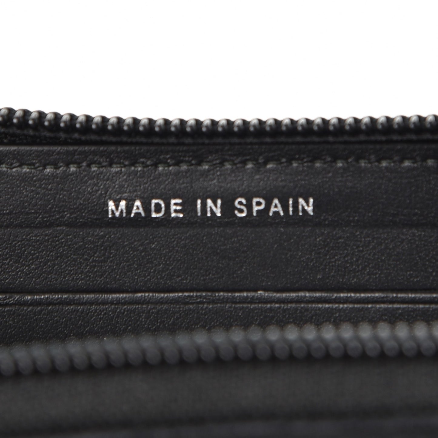 Calfskin Quilted Small Boy Zip Around Wallet Black