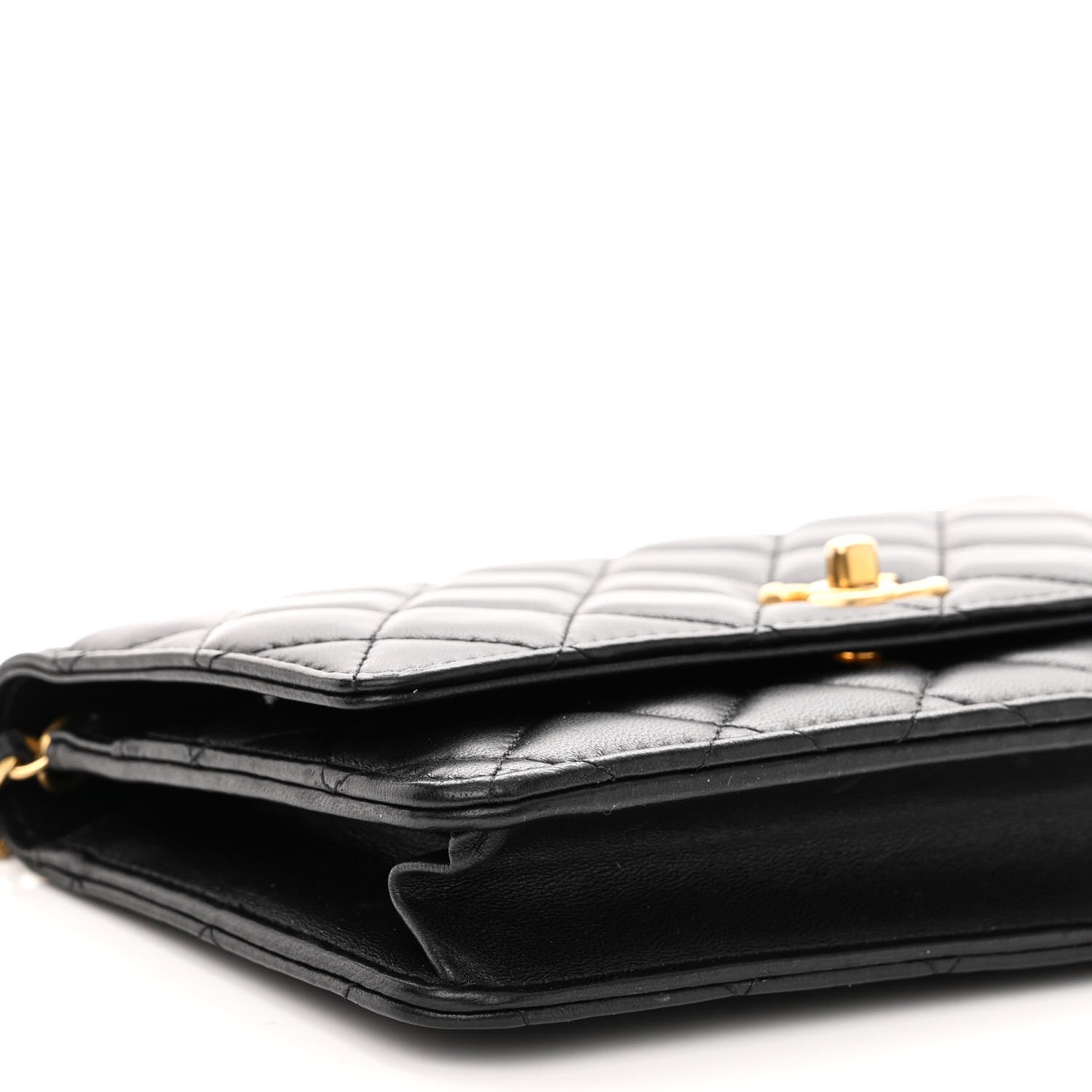 Chanel Lambskin Quilted Pearl Crush Wallet On Chain WOC Black 8 of 10