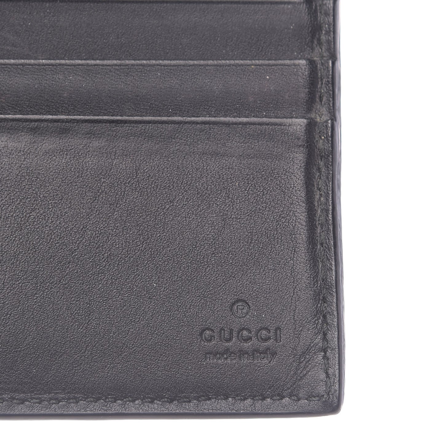 GG Supreme Monogram Selleria Calfskin Kingsnake Nice Bi-Fold Wallet Beige Ebony Multicolor Black
