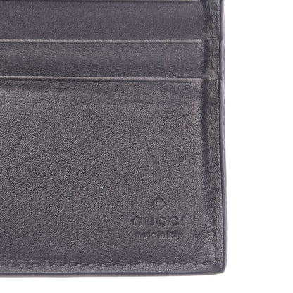 Gucci GG Supreme Monogram Selleria Calfskin Kingsnake Nice Bi-Fold Wallet Beige Ebony Multicolor Black 6 of 7