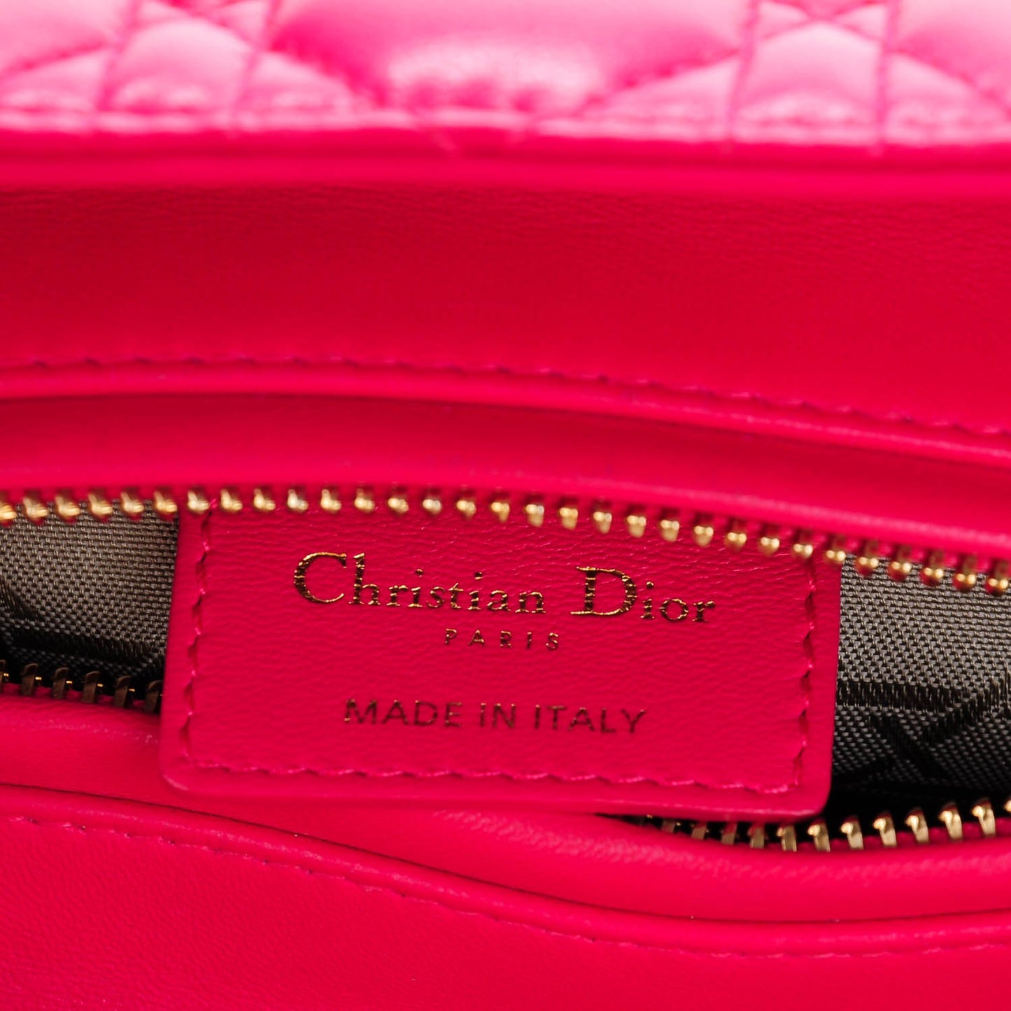 Lambskin Cannage Medium Lady Dior Pink