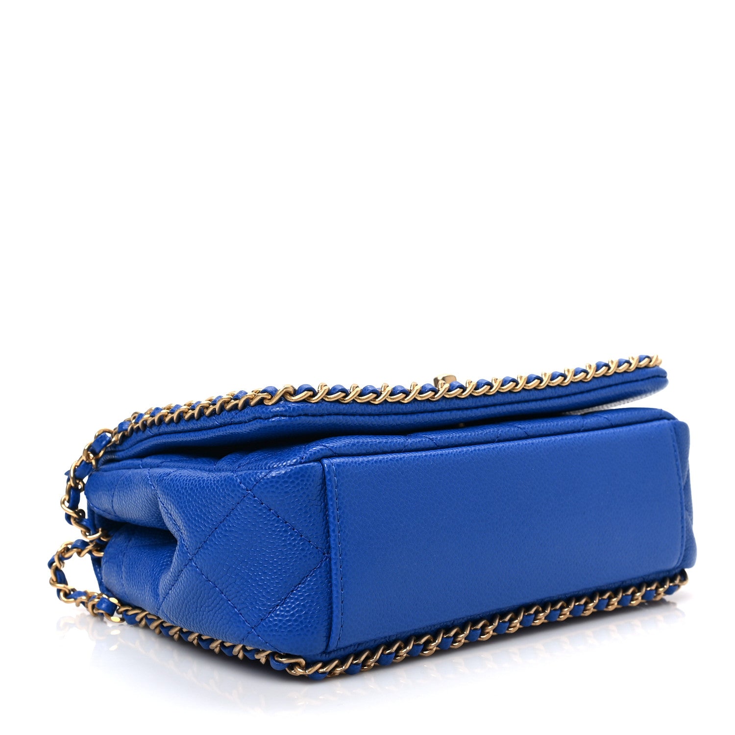 Chanel Caviar Quilted Mini Never Ending Chain Flap Blue 3 of 7