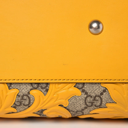 Gucci GG Supreme Monogram Arabesque Small Boston Beige Yellow 8 of 9