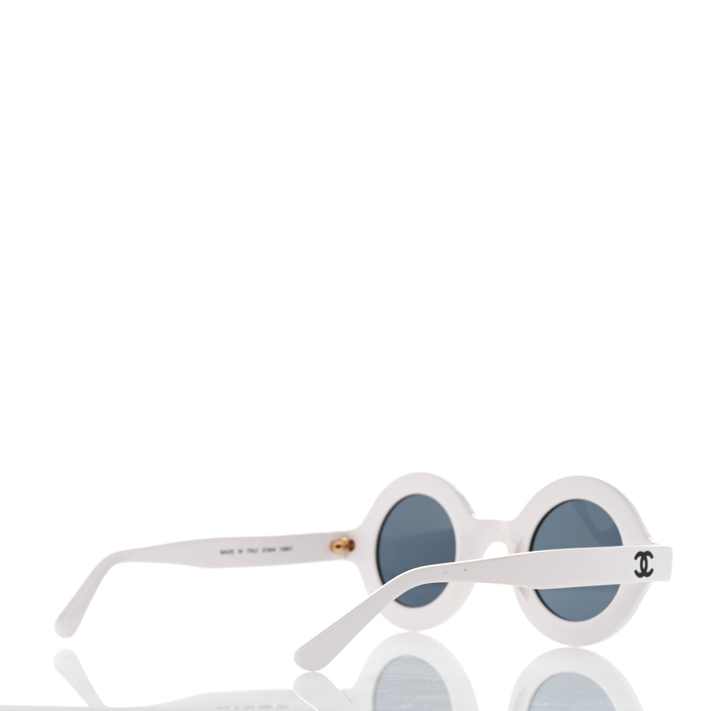 Round 01944 10601 Sunglasses White Black
