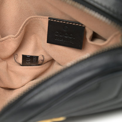 Gucci Calfskin Matelasse GG Marmont Belt Bag 75 30 Black 11 of 11