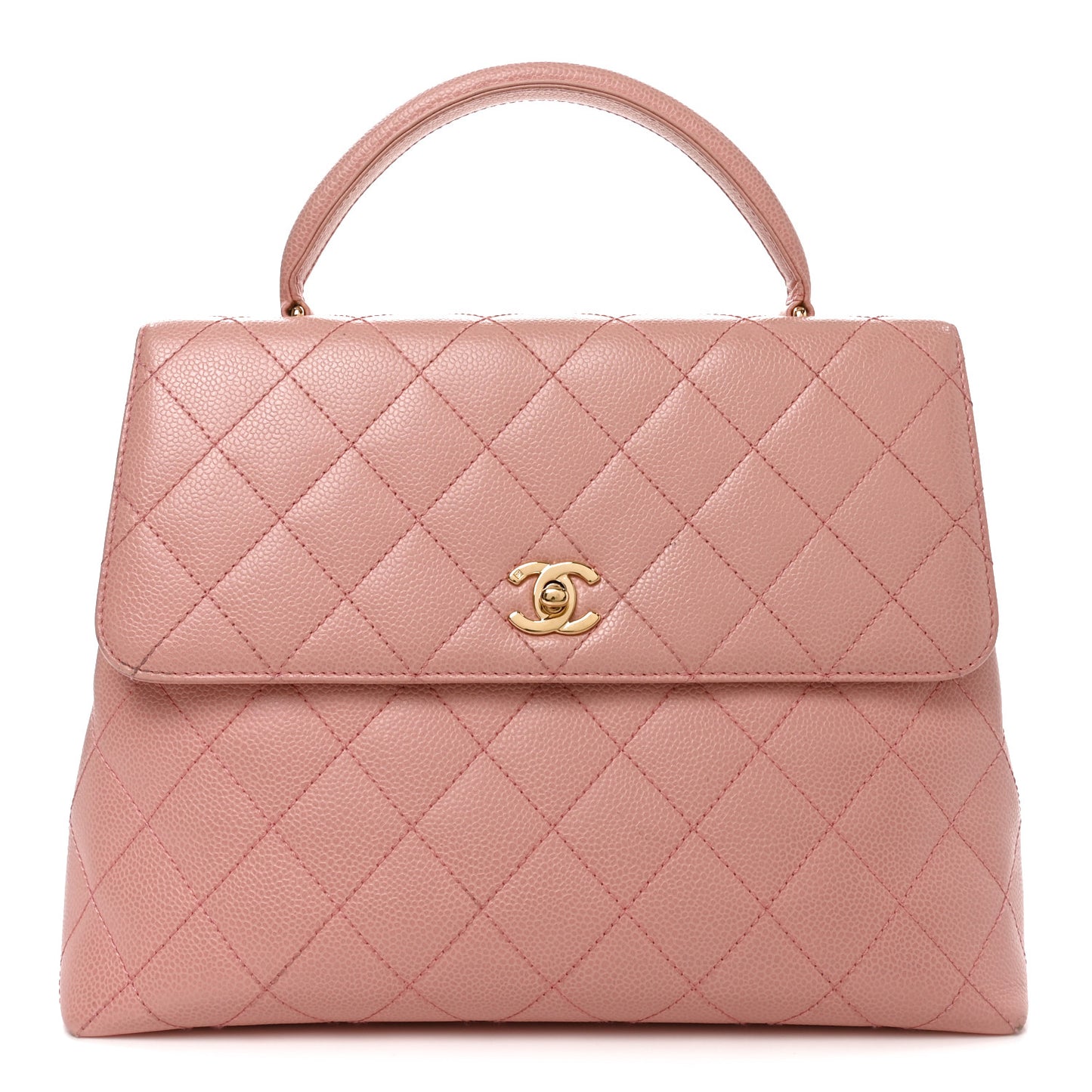 Caviar Quilted Jumbo Kelly Flap Pink