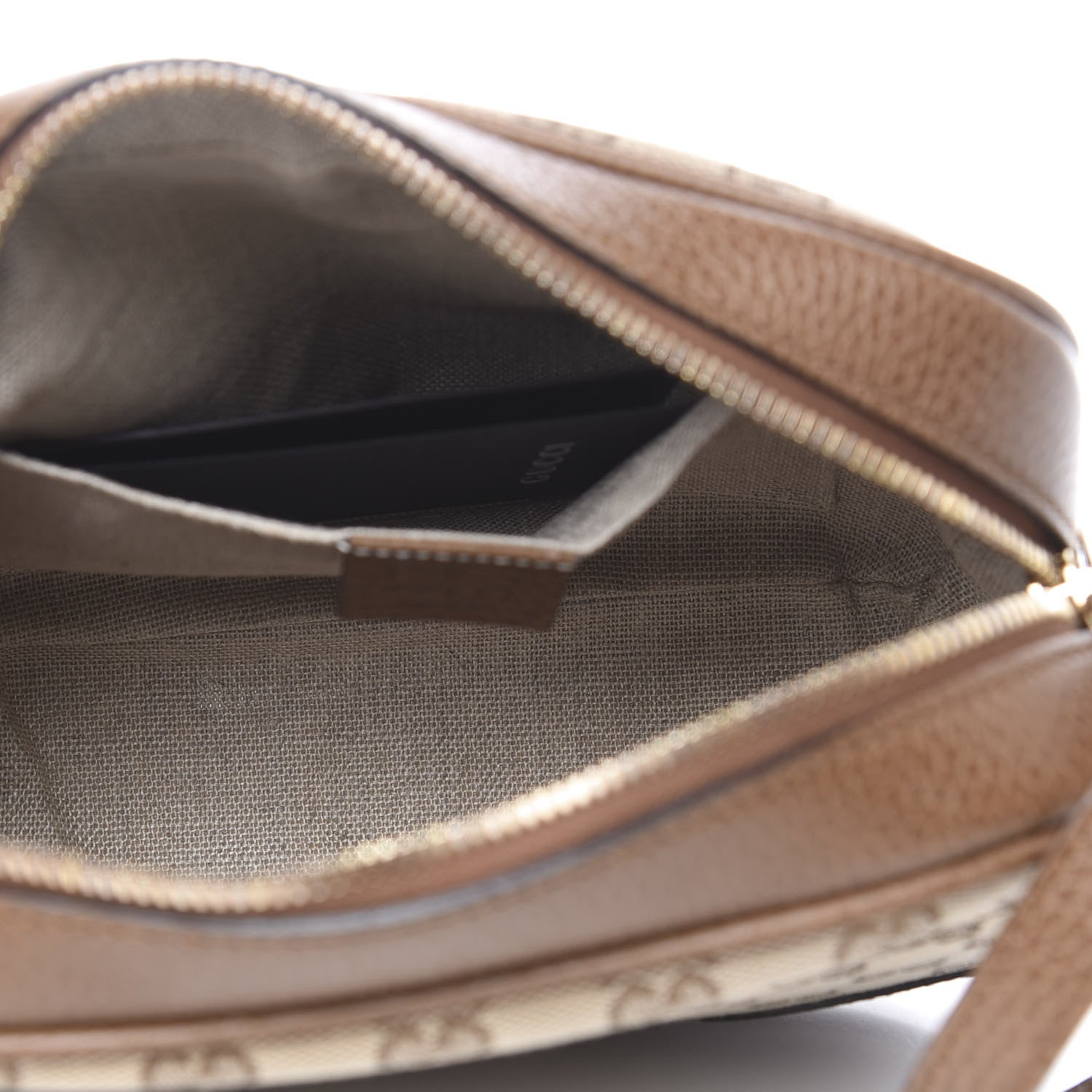 Gucci Monogram Mini Bree Messenger Bag Beige Tabacco 6 of 11