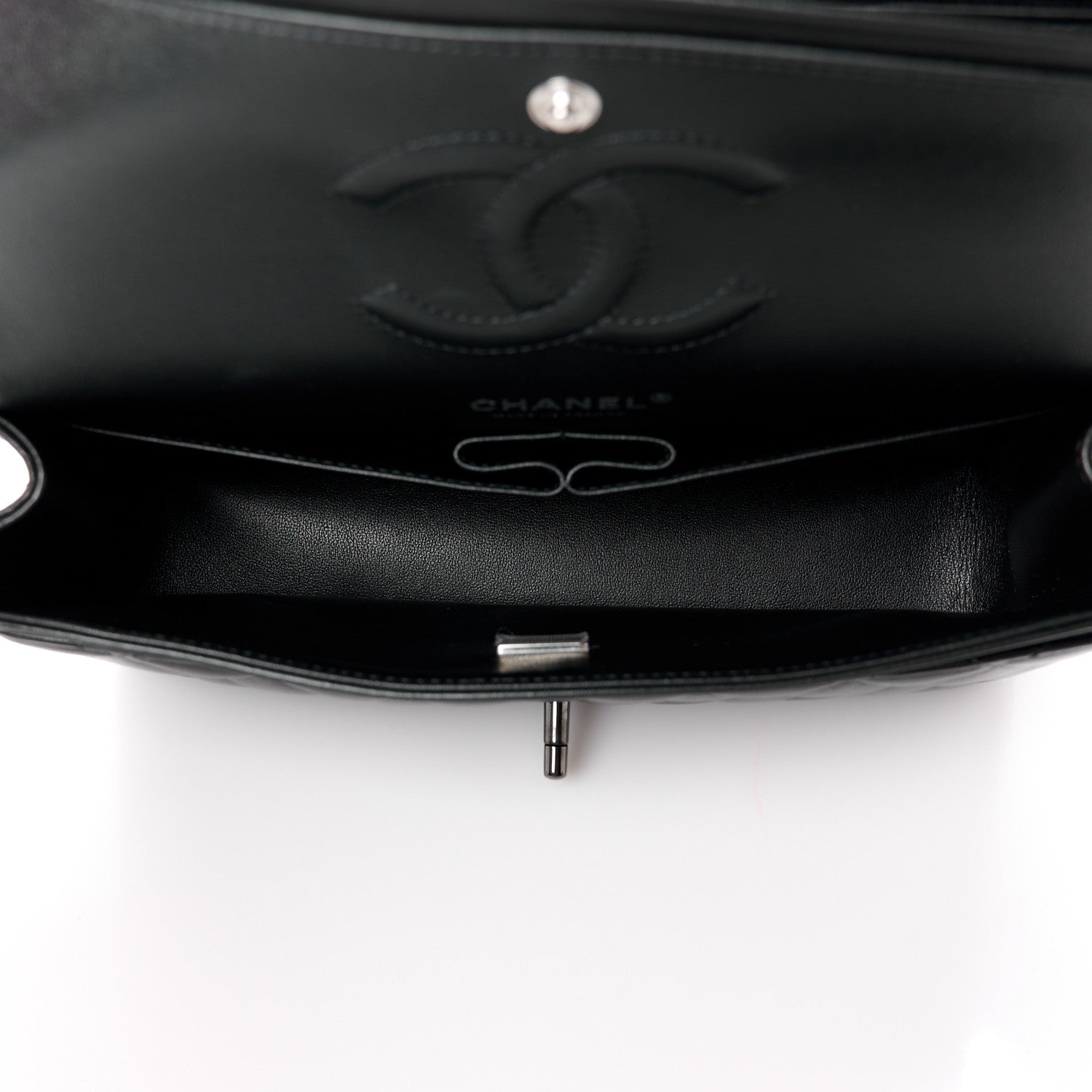 Chanel Lambskin Quilted Medium Double Flap So Black 5 of 15