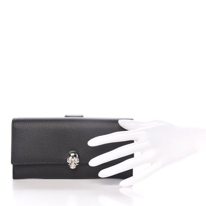 Alexander McQueen Calfskin Skull Continental Wallet Black 2 of 10