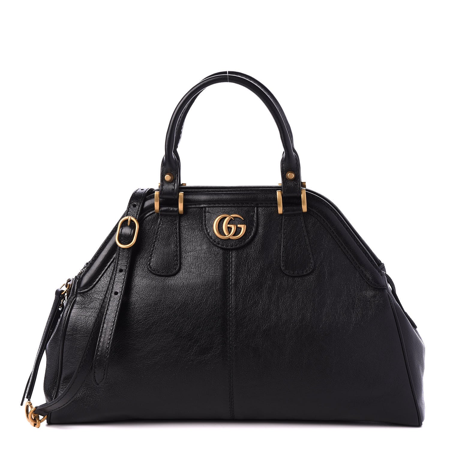 Gucci Calfskin Medium Re(Belle) Top Handle Bag Black 1 of 10