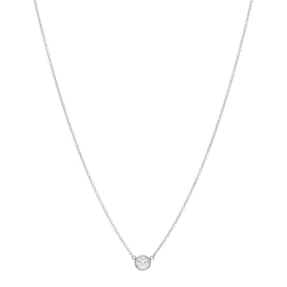 Tiffany Platinum Diamond .40ct Elsa Peretti Diamonds by the Yard Pendant Necklace 1 of 5