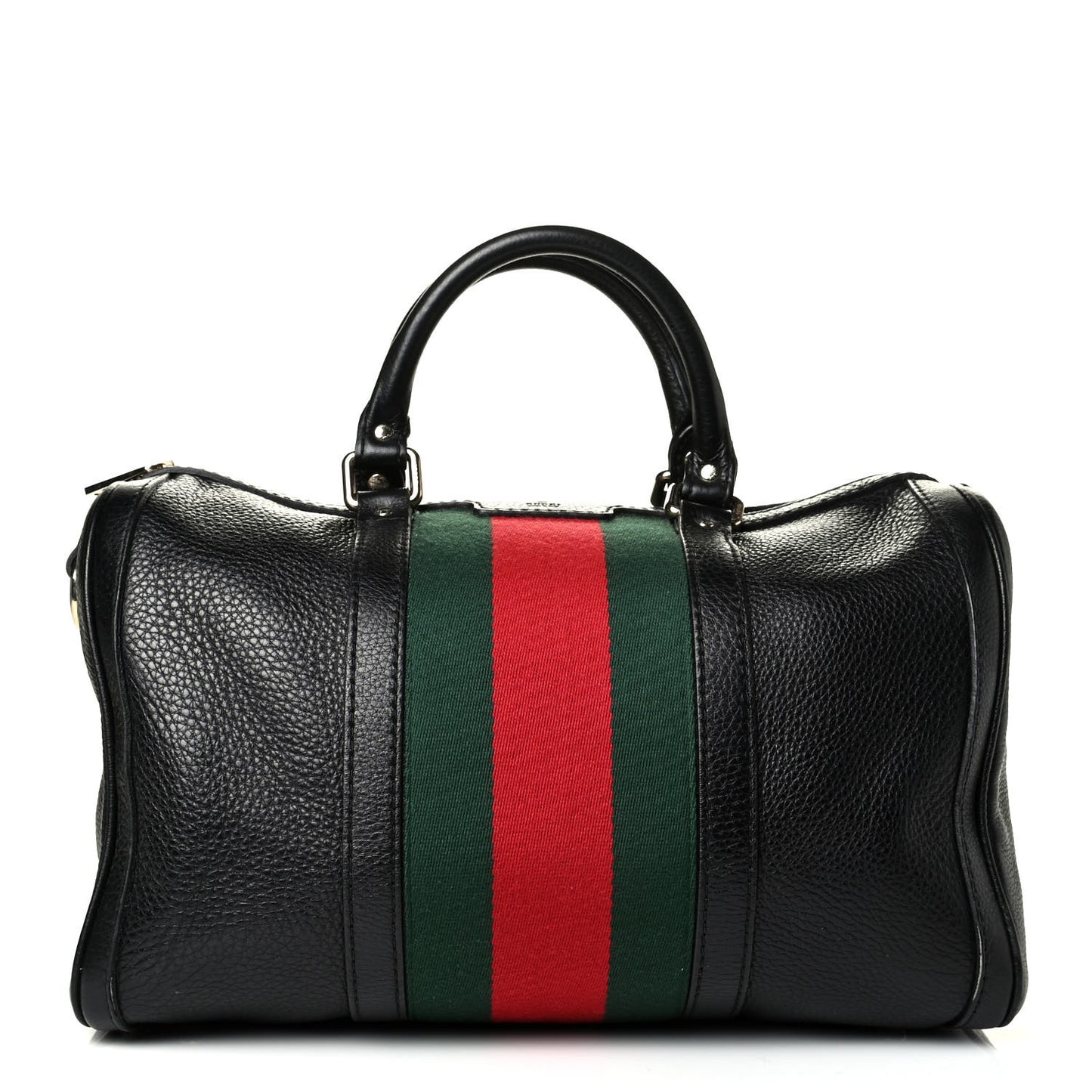 Calfskin Vintage Web Medium Boston Black