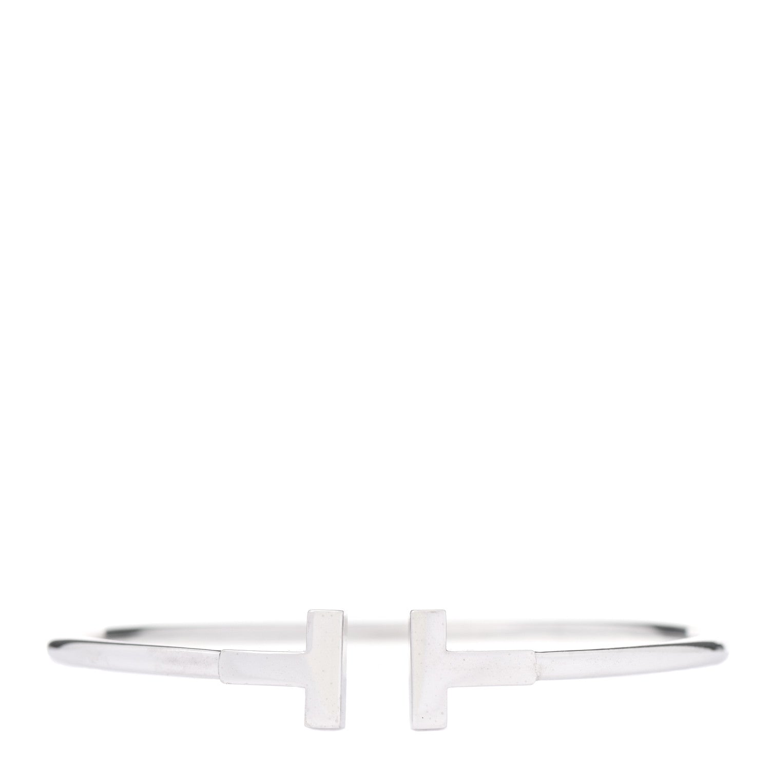 Tiffany 18K White Gold T Wire Bracelet 1 of 5