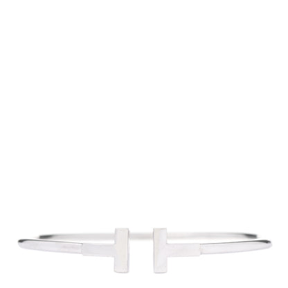 Tiffany 18K White Gold T Wire Bracelet 1 of 5