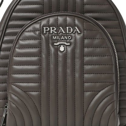 Prada Soft Calfskin Impunture Diagramme Day Backpack Bambu 7 of 12