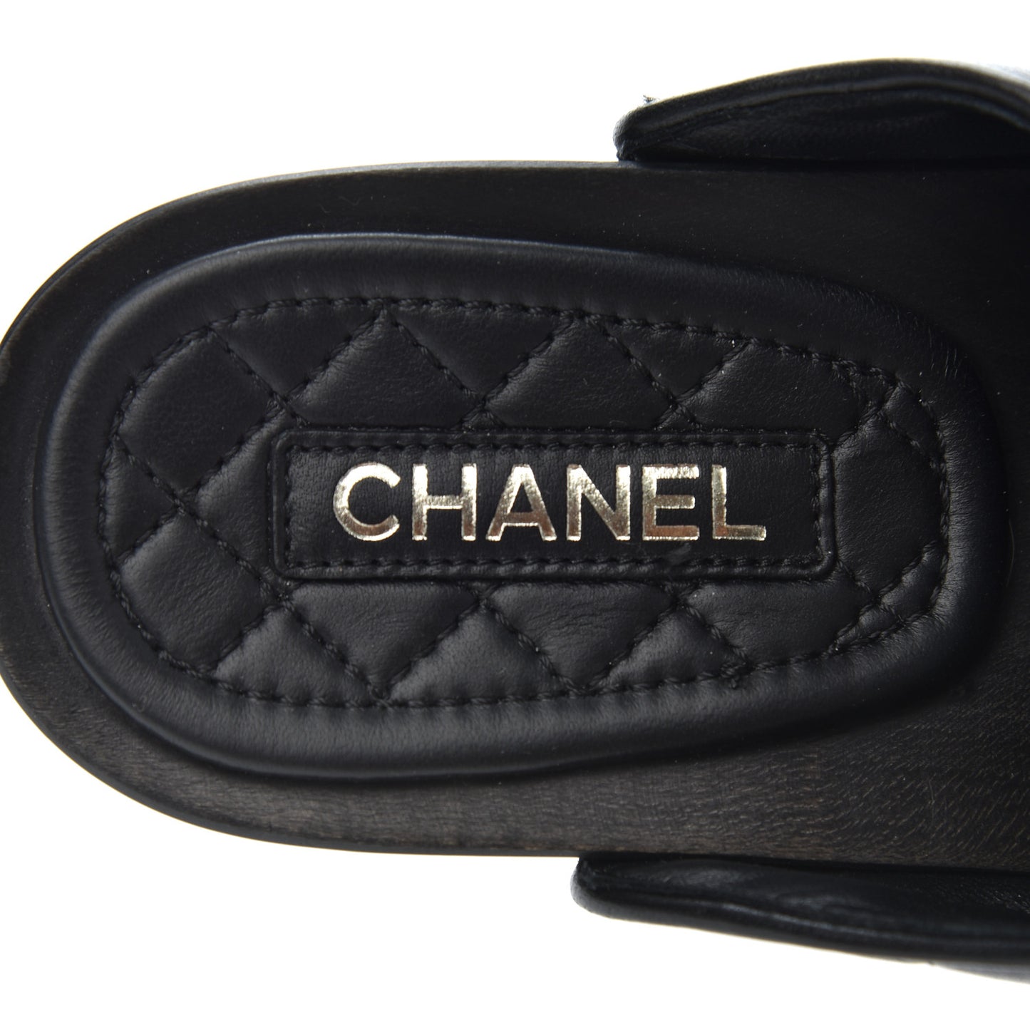 Lambskin Quilted CC Clogs 36 Black