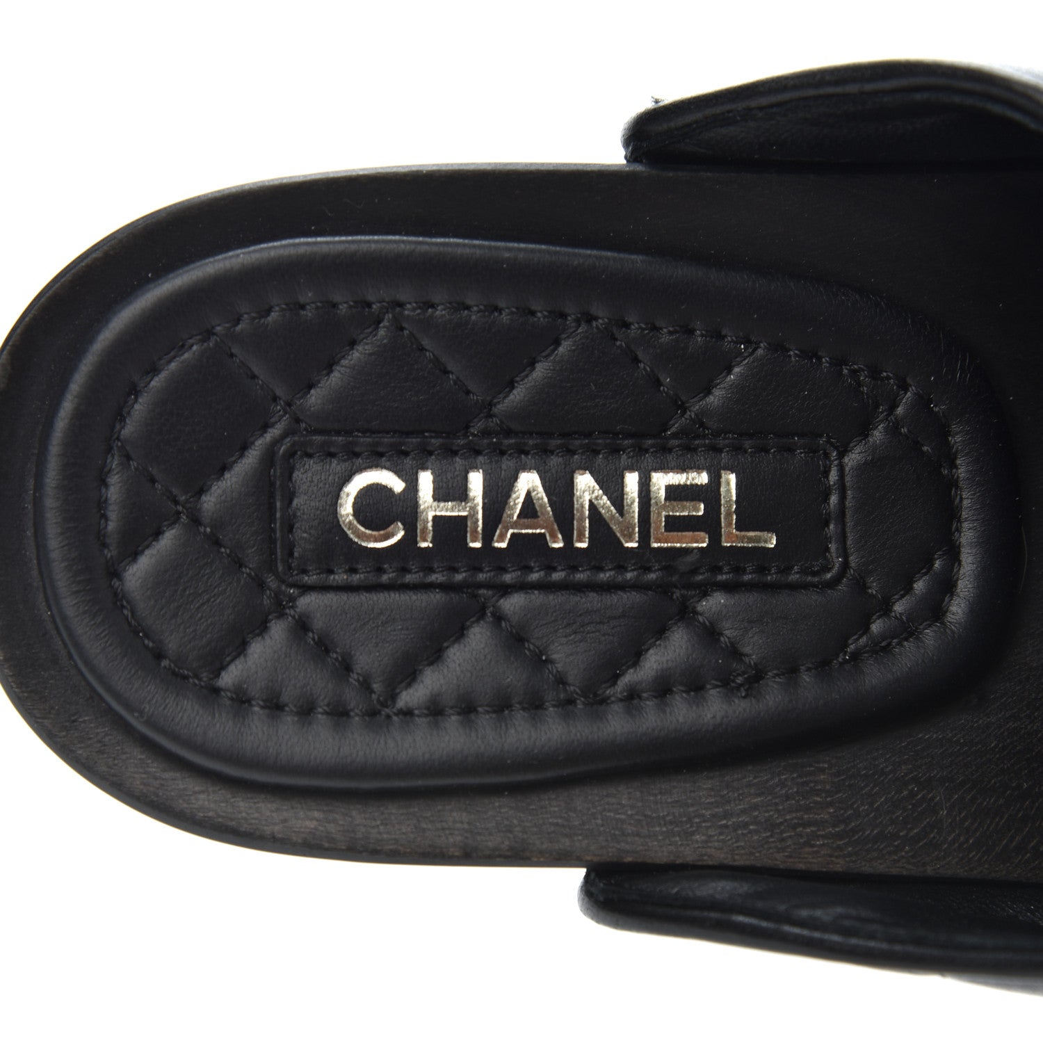 Chanel Lambskin Quilted CC Clogs 36 Black 7 of 10