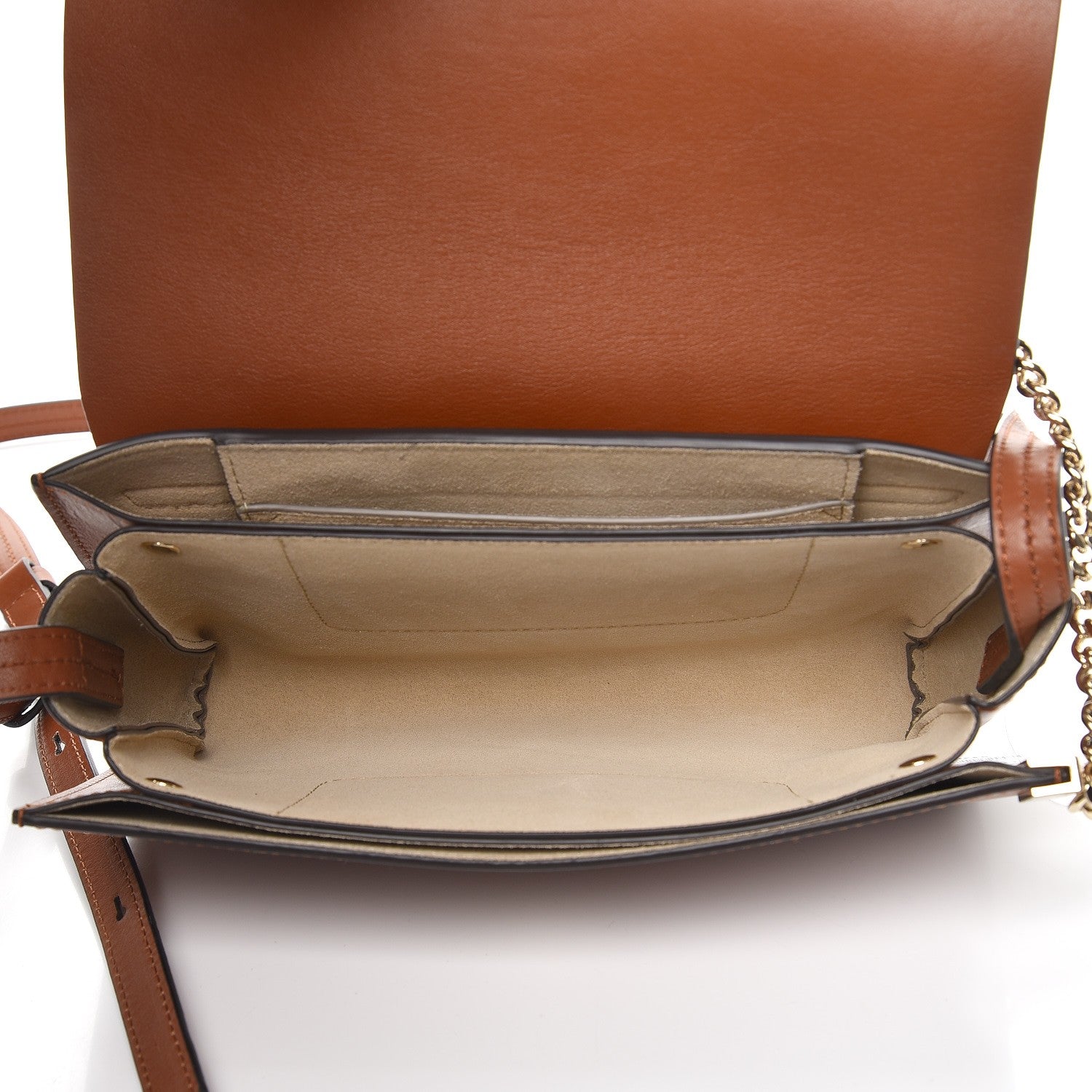 Chloe Suede Calfskin Small Faye Shoulder Bag Tobacco 5 of 7