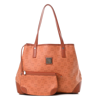 MCM Coated Canvas Shopper Tote Orange 1 of 15