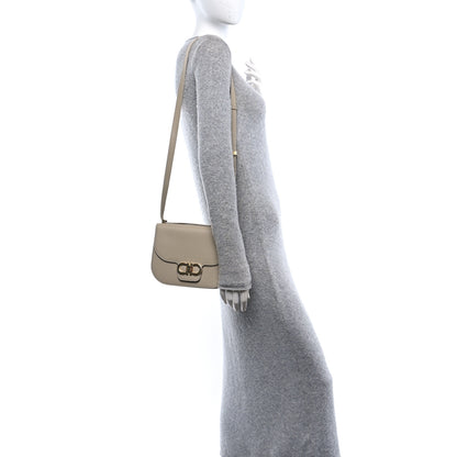 Salvatore Ferragamo Grained Calfskin Double Gancini Crossbody Stone 2 of 12