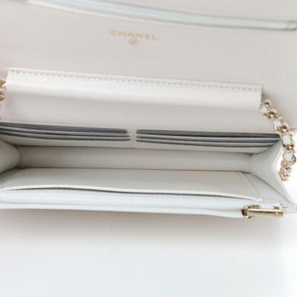 Chanel Caviar Quilted Wallet On Chain WOC White 5 of 12
