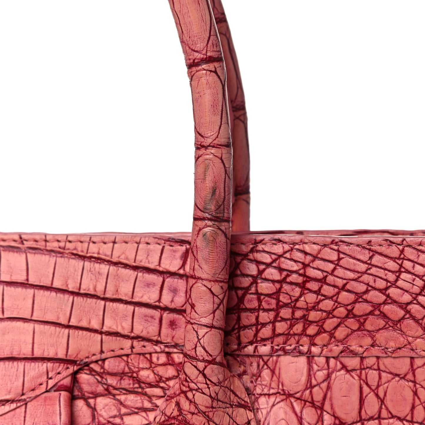 Crocodile Satchel Light Coral