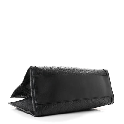 Gucci Guccissima Medium Padlock Tote Black 4 of 11