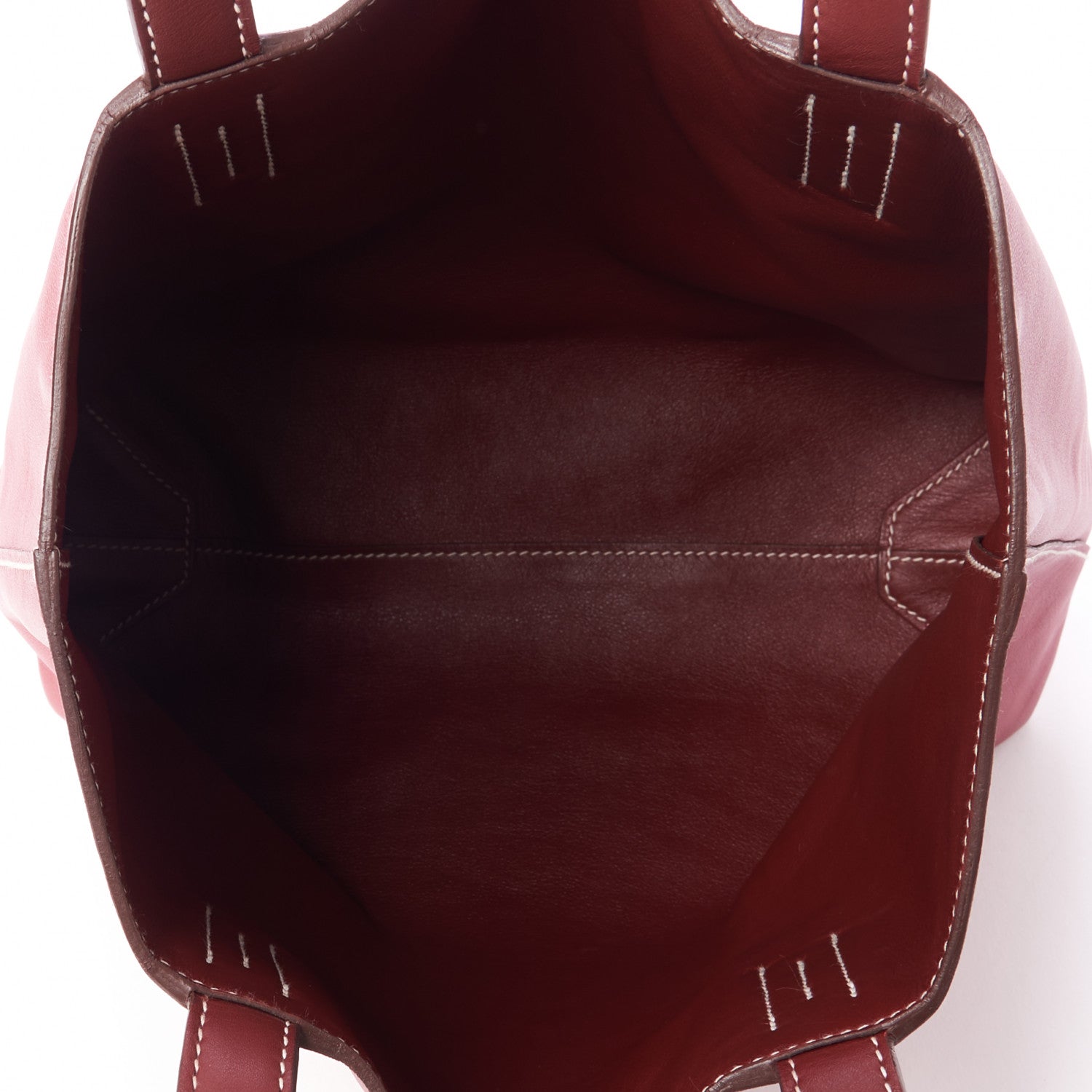 Hermes Veau Sikkim Swift Double Sens 30 Reversible Tote Bois de rose Rouge Garance 6 of 7