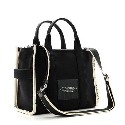 Marc Jacobs Cotton Canvas Medium The Jacquard Tote Bag Black 3 of 10