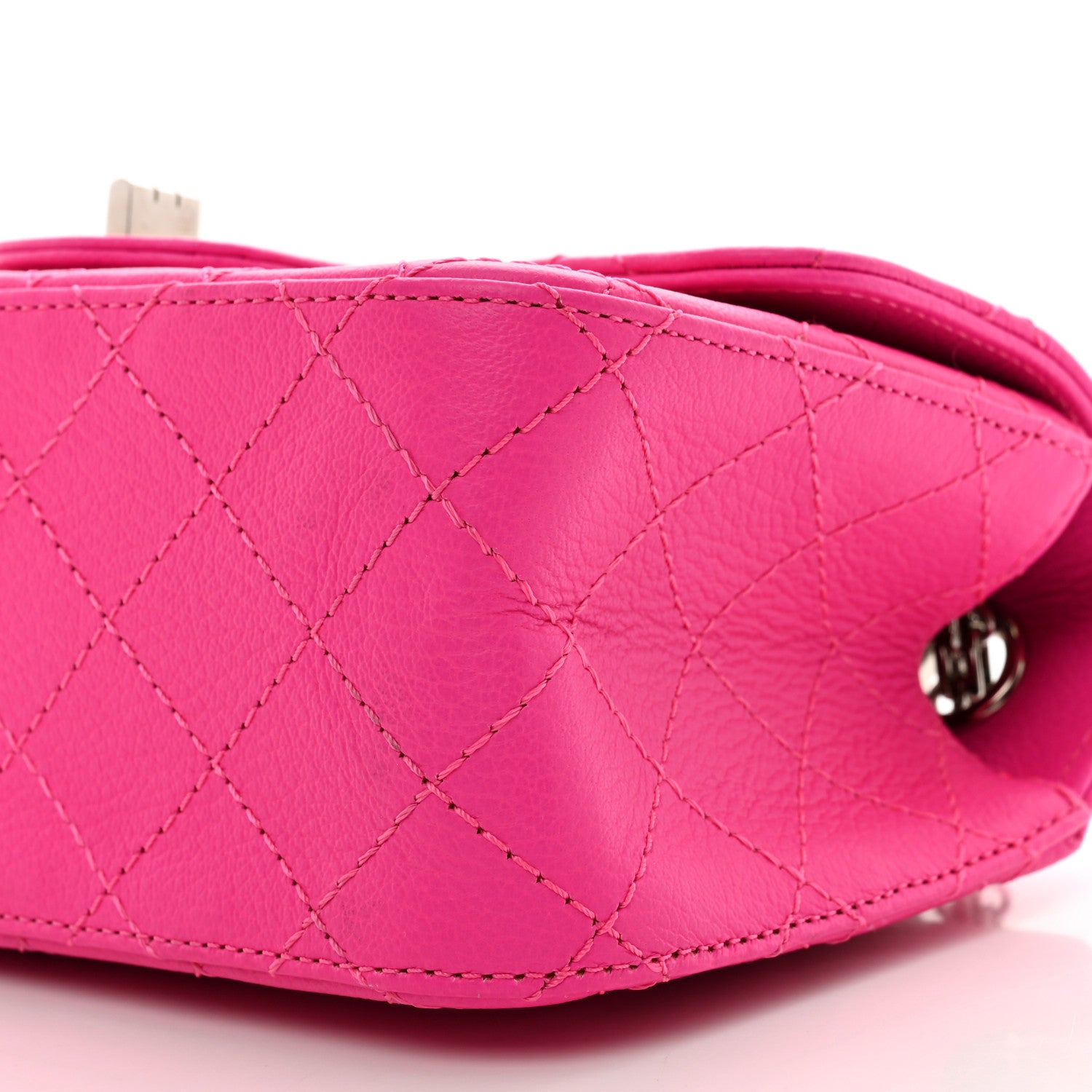 Chanel Goatskin Quilted 2.55 Reissue Mini Flap Fluorescent Pink 10 of 11