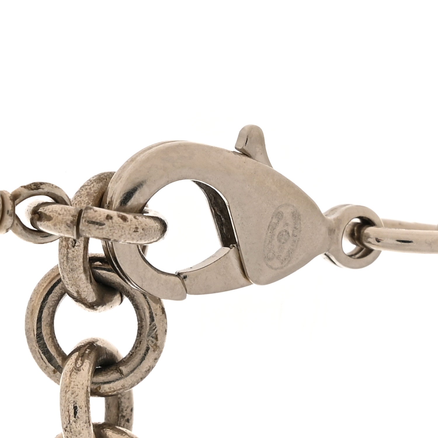 Chanel Graduated Pearl Crystal CC Long Necklace Silver 4 of 6