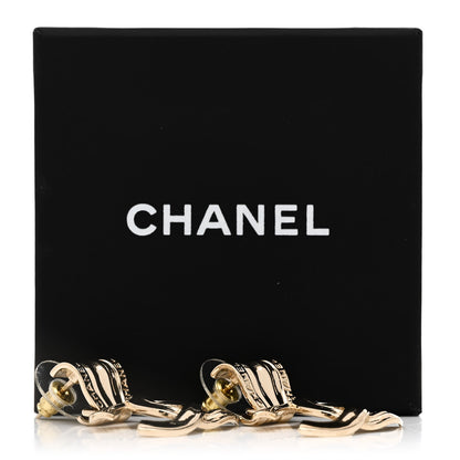 Chanel Metal CC Drop Earrings Gold 5 of 5